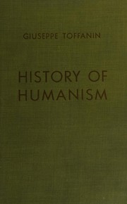 Cover of History of humanism by Toffanin, Giuseppe