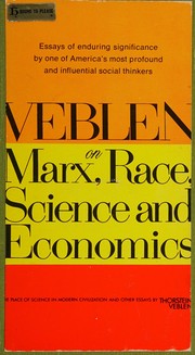 Front cover of Veblen on Marx, race, science, and economics by Thorstein Veblen