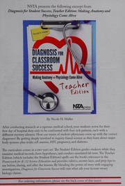 Front cover of Diagnosis for classroom success by Nicole H. Maller