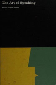 Front cover of The art of speaking by E. Floyd Elson