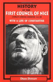 Cover of History of the first Council of Nice by Dean Dudley
