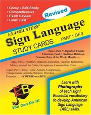 Front cover of Ace's Sign Language Exambusters Study Cards (part 1 of 3) by Christina Mangano