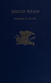 Front cover of Edmund Wilson by Charles P. Frank