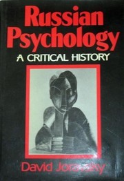 Cover of Russian psychology by David Joravsky