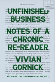 Front cover of Unfinished Business by Vivian Gornick