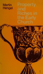 Cover of Eigentum und Reichtum in der frühen Kirche by Martin Hengel