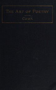 Front cover of The art of poetry by Albert Stanburrough Cook