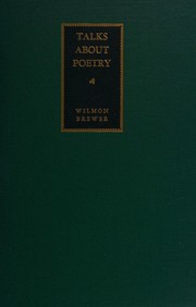 Cover of Talks about poetry by Wilmon Brewer