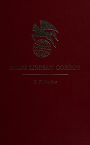 Front cover of Adam Lindsay Gordon by C. F. MacRae