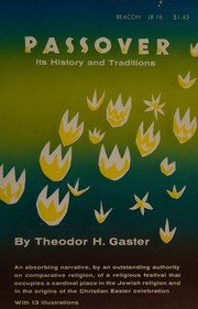 Cover of Passover by Theodor Herzl Gaster