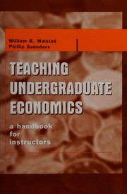 Front cover of Teaching undergraduate economics by William B. Walstad