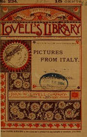 Front cover of Pictures from Italy by Charles Dickens