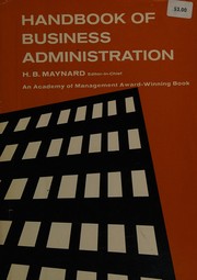 Front cover of Handbook of business administration by Harold B. Maynard