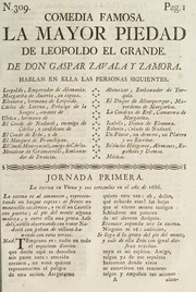 Front cover of La mayor piedad de Leopoldo el Grande by Gaspar Zavala Zamora