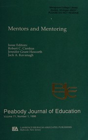 Front cover of Mentors and mentoring by Jennifer Grant Haworth