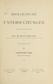 Front cover of Biologische Untersuchungen by Gustaf Retzius