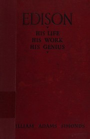 Cover of Edison by William Adams Simonds