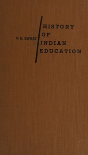 Front cover of History of Indian education by P. L. Rawat