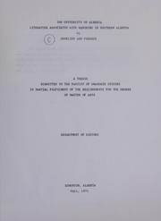 Front cover of Literature associated with ranching in Southern Alberta by Ermeline Ann Ference