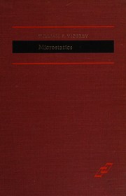Cover of Microstatics by William S. Vickrey