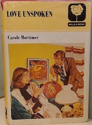 Front cover of Love Unspoken by Carole Mortimer