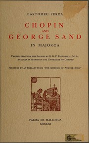 Front cover of Chopin and George Sand in Majorca by Bartolomé Ferrá y Perelló