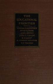 Cover of The educational frontier by William Heard Kilpatrick