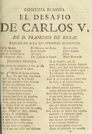 Front cover of El desafio de Carlos V by Francisco de Rojas Zorrilla