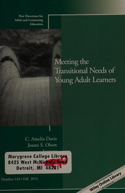 Front cover of Meeting the transitional needs of young adult learners by C. Amelia Davis