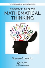 Front cover of Essentials of mathematical thinking by Steven G. Krantz