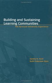 Cover of Building and sustaining learning communities by Sandra N Hurd