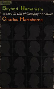 Cover of Beyond humanism by Charles Hartshorne