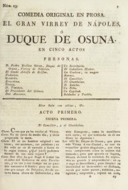 Front cover of El gran virrey de Nápoles, ó, Duque de Osuna by Agustí Roca