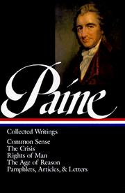 Cover of Collected writings by Thomas Paine