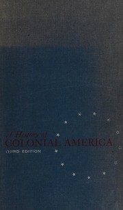 Front cover of A history of colonial America by Oliver Perry Chitwood