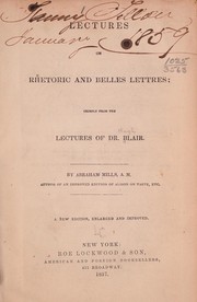 Cover of Lectures on rhetoric and belles lettres by Hugh Blair