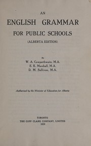 Front cover of An English grammar for public schools by W. A. Cowperthwaite