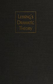 Cover of Lessing's dramatic theory by Robertson, John George