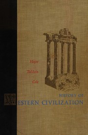 Cover of History of Western civilization by Carlton Joseph Huntley Hayes
