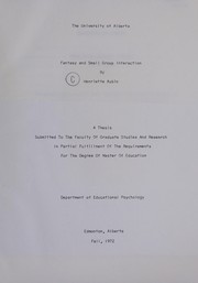 Cover of Fantasy and small group interaction by Henriette Aubin