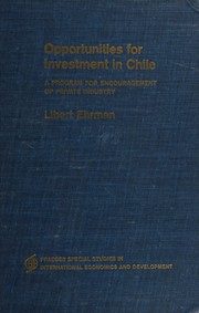 Cover of Opportunities for investment in Chile by Libert Ehrman