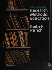 Cover of Introduction to research methods in education by Keith Punch