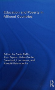 Front cover of Education and poverty in affluent countries by Carlo Raffo