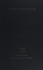 Front cover of Mathematics education .. by National Society for the Study of Education. Committee on Mathematics Education.