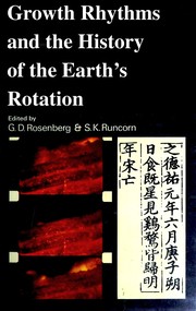 Front cover of Growth rhythms and the history of the Earth's rotation by Interdisciplinary Winter Conference on Biological Clocks and Changes in the Earth's Rotation: Geophysical and Astronomical Consequences Newcastle-upon-Tyne 1974.