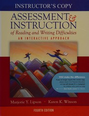 Front cover of Assessment and instruction of reading and writing difficulties by Marjorie Y. Lipson