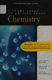 Front cover of A short guide to writing about chemistry by Holly Davis