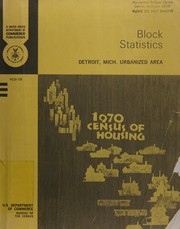 Cover of Population and housing by United States. Bureau of the Census