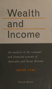 Cover of Wealth and income by Brian Tew