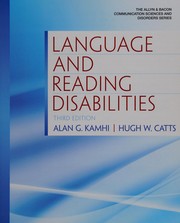 Cover of Language and reading disabilities by Alan G. Kamhi
